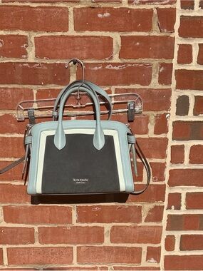 kate spade Black and Light Blue Leather Satchel